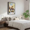 03 - Framed Chiang Mai Doi Suthep Watercolor Canvas Print - Bedroom.jpg