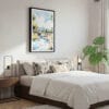 03 - Framed Chiang Mai Elephant Watercolor Canvas Print - Bedroom.jpg