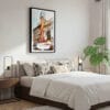 03 - Framed Chicago Theater Watercolor Canvas Print - Bedroom.jpg