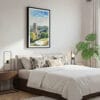 03 - Framed Clifton Bridge Bristol Watercolor Canvas Print - Bedroom.jpg
