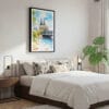 03 - Framed Cologne Cathedral Watercolor Canvas Print - Bedroom.jpg