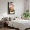 03 - Framed Colorado Springs Watercolor Canvas Print - Bedroom.jpg
