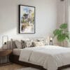 03 - Framed Cordoba Spain Watercolor Canvas Print - Bedroom.jpg
