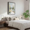 03 - Framed Fairbanks Alaska Watercolor Canvas Print - Bedroom.jpg