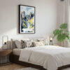 03 - Framed Fjadrargljufur Canyon Watercolor Canvas Print - Bedroom.jpg