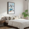 03 - Framed Gates of the Arctic National Park Watercolor Canvas Print - Bedroom.jpg