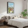 03 - Framed Geneva Switzerland Watercolor Canvas Print - Bedroom.jpg