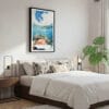 03 - Framed Great Barrier Reef Watercolor Canvas Print - Bedroom.jpg