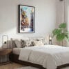 03 - Framed Hanoi Old Quarter Watercolor Canvas Print - Bedroom.jpg