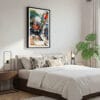 03 - Framed Hanoi Train Street Vietnam Watercolor Canvas Print - Bedroom.jpg