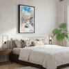 03 - Framed Havana Cuba Watercolor Canvas Print - Bedroom.jpg