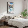 03 - Framed Havasu Falls Watercolor Canvas Print - Bedroom.jpg