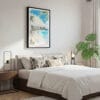 03 - Framed Hawaii Honolulu - Watercolor Canvas Print - Bedroom.jpg