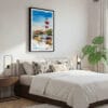 03 - Framed Hilton Head South Carolina Watercolor Canvas Print - Bedroom.jpg