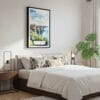 03 - Framed Ireland - Cliffs of Moher - Watercolor Canvas Print - Bedroom.jpg