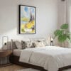 03 - Framed Isle of Skye Watercolor Canvas Print - Bedroom.jpg