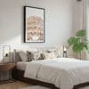 03 - Framed Jaipur Palace of the winds Watercolor Canvas Print - Bedroom.jpg