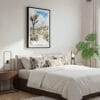 03 - Framed Joshua Tree National Park Watercolor Canvas Print - Bedroom.jpg
