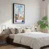 03 - Framed Las Vegas Center Watercolor Canvas Print - Bedroom.jpg