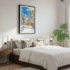 03 - Framed Las Vegas Nevada Watercolor Canvas Print - Bedroom.jpg