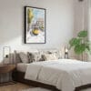 03 - Framed Lisbon Tram 28 - Watercolor Canvas Print - Bedroom.jpg