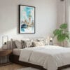 03 - Framed London Big Ben - Watercolor Canvas Print - Bedroom.jpg