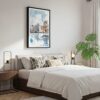 03 - Framed Louvre Watercolor Canvas Print - Bedroom.jpg