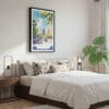 03 - Framed Madison Wisconsin State Capitol Building Watercolor Canvas Print - Bedroom.jpg