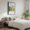 03 - Framed Maroon Bells Aspen Colorado Watercolor Canvas Print - Bedroom.jpg