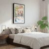 03 - Framed Marrakesh Morroco Watercolor Canvas Print - Bedroom.jpg