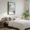 03 - Framed Medellin Watercolor Canvas Print - Bedroom.jpg