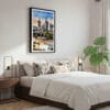 03 - Framed Melbourne Watercolor Canvas Print - Bedroom.jpg