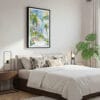 03 - Framed Miami Beach Watercolor Canvas Print - Bedroom.jpg