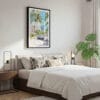 03 - Framed Miami Watercolor Canvas Print - Bedroom.jpg