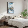 03 - Framed Mount Fuji from Oshino Watercolor Canvas Print - Bedroom.jpg