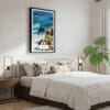 03 - Framed Nazare Portugal Watercolor Canvas Print - Bedroom.jpg