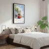 03 - Framed New Orleans Canal Street Watercolor Canvas Print - Bedroom.jpg