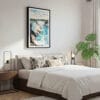 03 - Framed Niagara Falls Watercolor Canvas Print - Bedroom.jpg