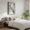 03 - Framed Nice France Watercolor Canvas Print - Bedroom.jpg
