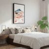 03 - Framed Painted Hills Oregon Watercolor Canvas Print - Bedroom.jpg