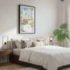 03 - Framed Palm Springs California Watercolor Canvas Print - Bedroom.jpg