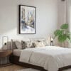 03 - Framed Paris Watercolor Canvas Print - Bedroom.jpg