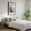 03 - Framed Peak District England Watercolor Canvas Print - Bedroom.jpg