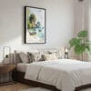 03 - Framed Phuket Thailand Watercolor Canvas Print - Bedroom.jpg