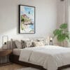 03 - Framed Portland Maine Watercolor Canvas Print - Bedroom.jpg