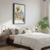 03 - Framed Rio De Janeiro Rocinha Favela Watercolor Canvas Print - Bedroom.jpg