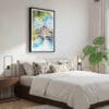03 - Framed Rome Italy Watercolor Canvas Print - Bedroom.jpg