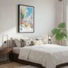 03 - Framed San Francisco Lombard Street - Watercolor Canvas Print - Bedroom.jpg