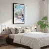 03 - Framed San Francisco - Watercolor Canvas Print - Bedroom.jpg