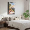 03 - Framed Sedona Arizona Watercolor Canvas Print - Bedroom.jpg